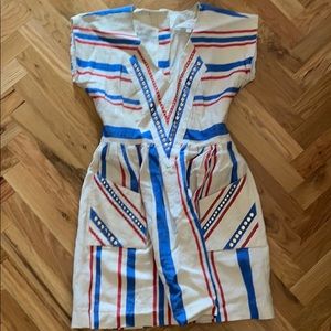 Lauren Moffatt Striped Linen Dress